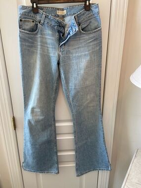 Light Wash Flare Jeans — Women's Wide Leg Denim